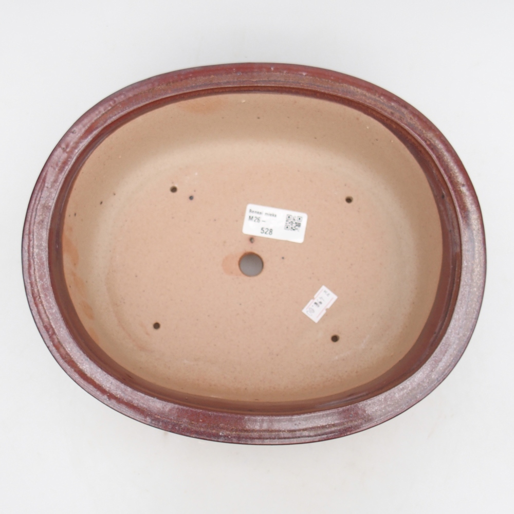 Ceramic bonsai bowl 26 x 22 x 8 cm, brown