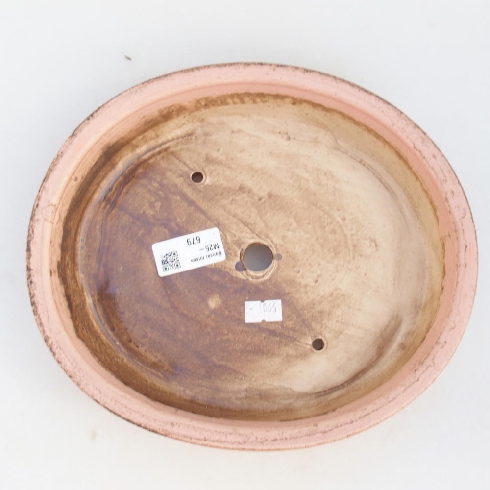 Ceramic bonsai bowl 24 x 21 x 5 cm, pink