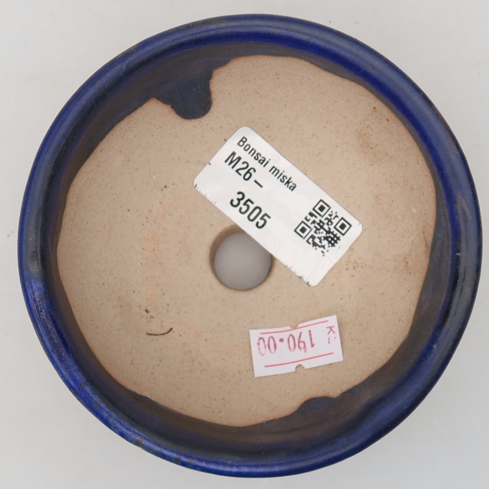 Ceramic bonsai bowl 10 x 10 x 5 cm, colour blue