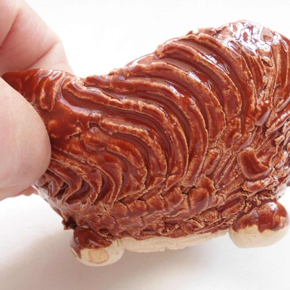Ceramic shell 8 x 7 x 6 cm, color brown