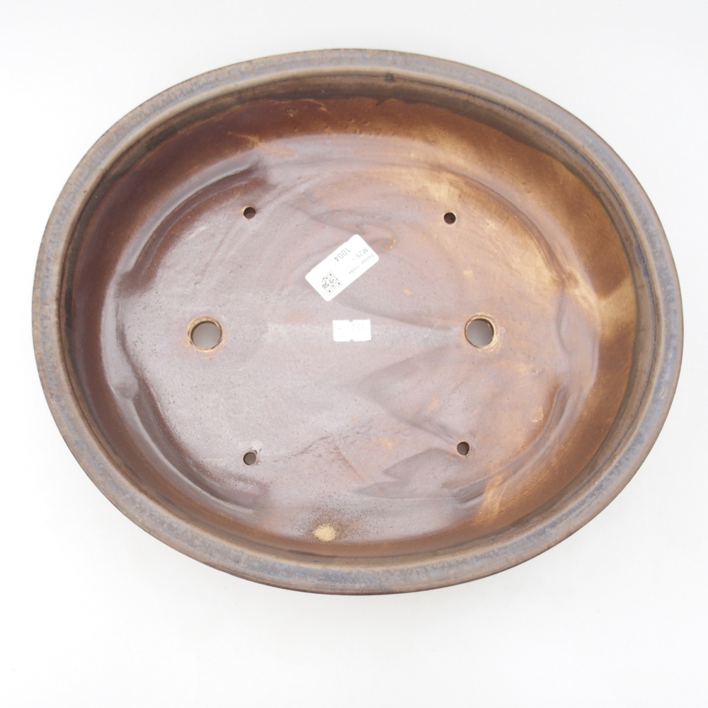 Ceramic bonsai bowl 32,5 x 28,5 x 7 cm, colour blue