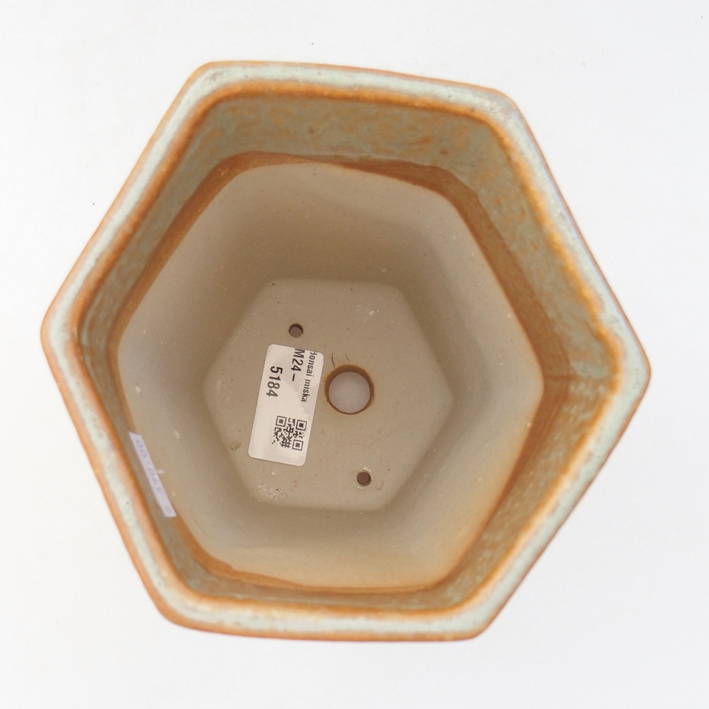 Ceramic bonsai bowl 13 x 11,5 x 17 cm, color green