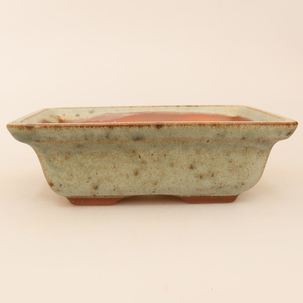 Ceramic Bowl  14.5 x 10 x 5 cm, beige-green