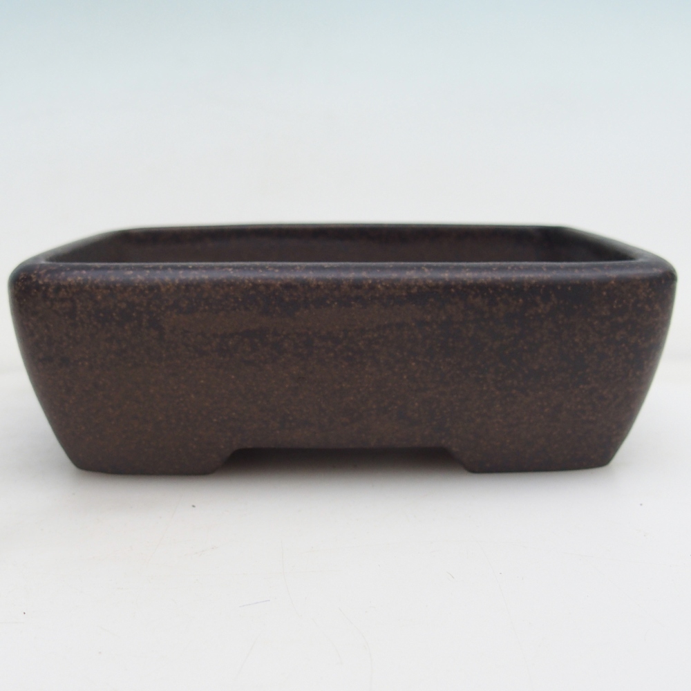 Ceramic bonsai bowl 14 x 10 x 4,5 cm, colour brownish ochre