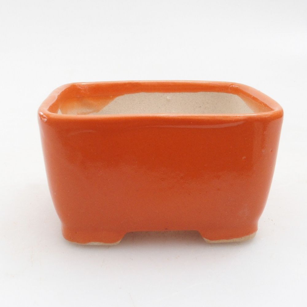 Mini bonsai bowl 7 x 7 x 4 cm, color orange