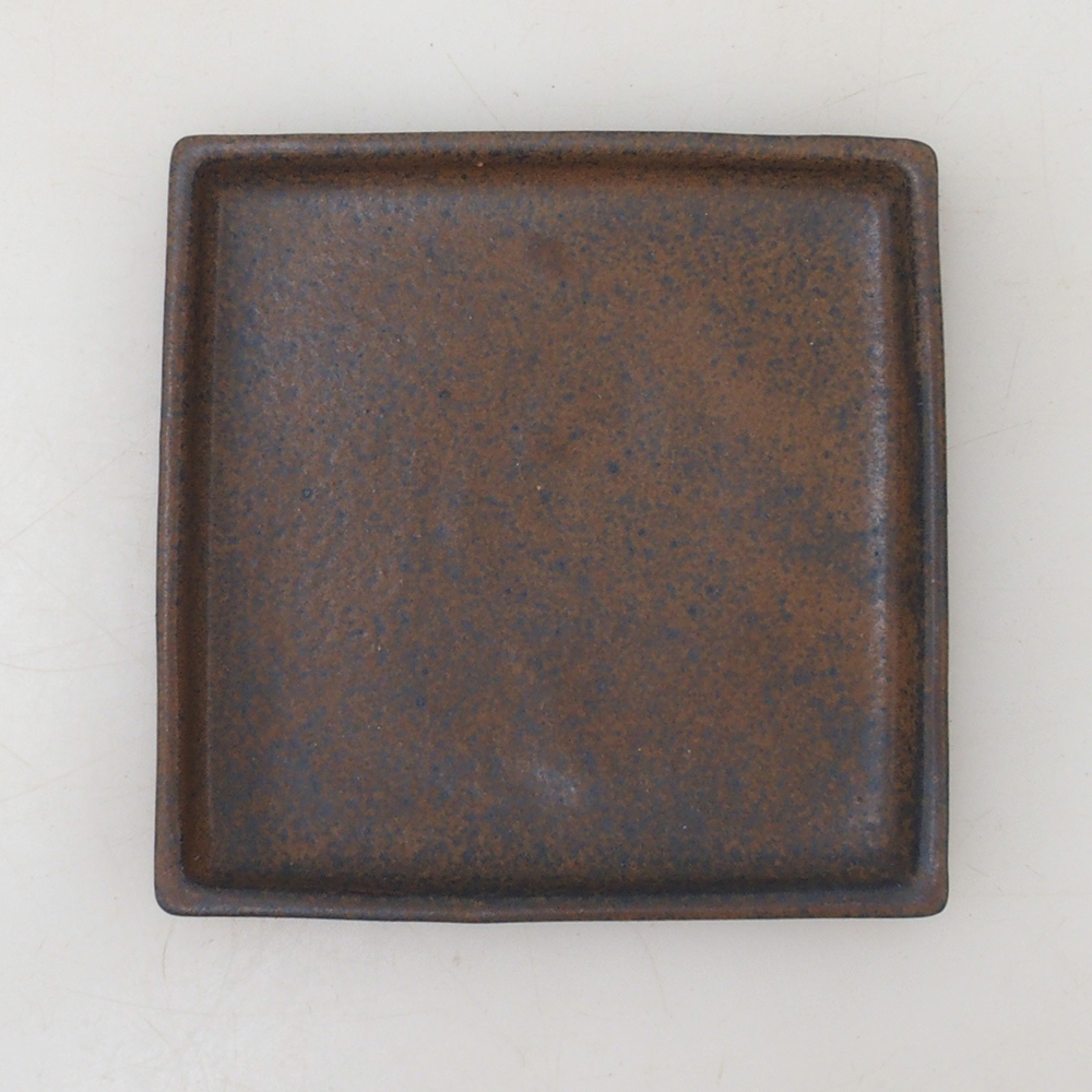 Bonsai bowl square M - 10 x 10 x 1.5 cm - brown
