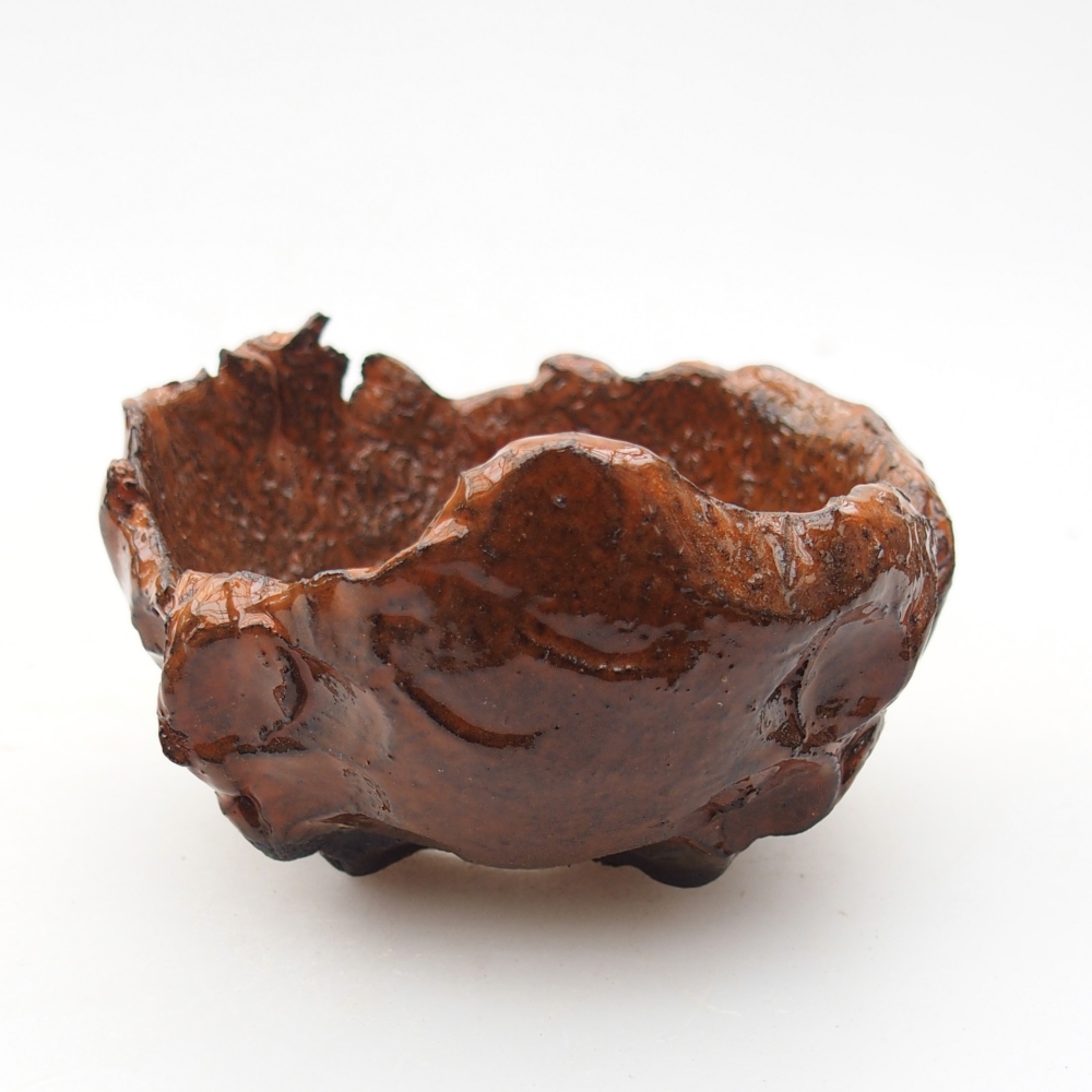 Ceramic Shell 8,5 x 8 x 5 cm , colour orange