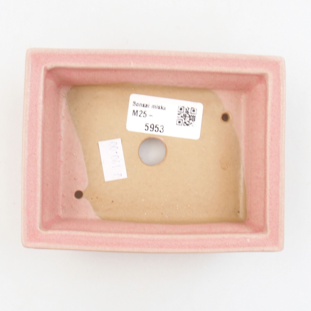 Ceramic bonsai bowl 13 x 10 x 4 cm, color pink