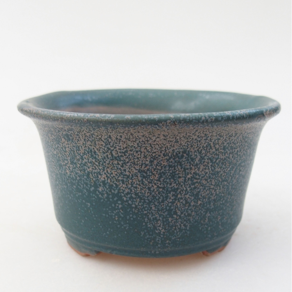 Ceramic bonsai bowl 9 x 9 x 5 cm, color blue