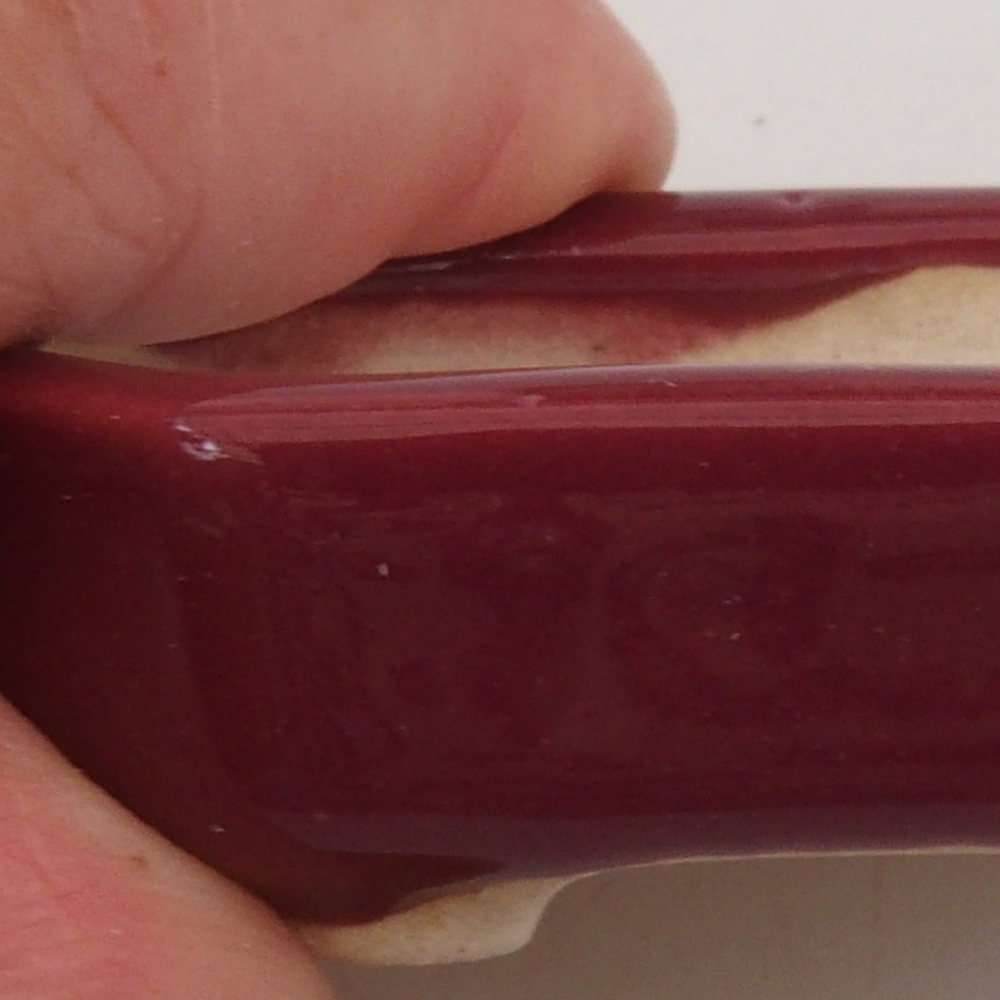 Mini bonsai bowl 5,5 x 4 x 1,5 cm, color burgundy