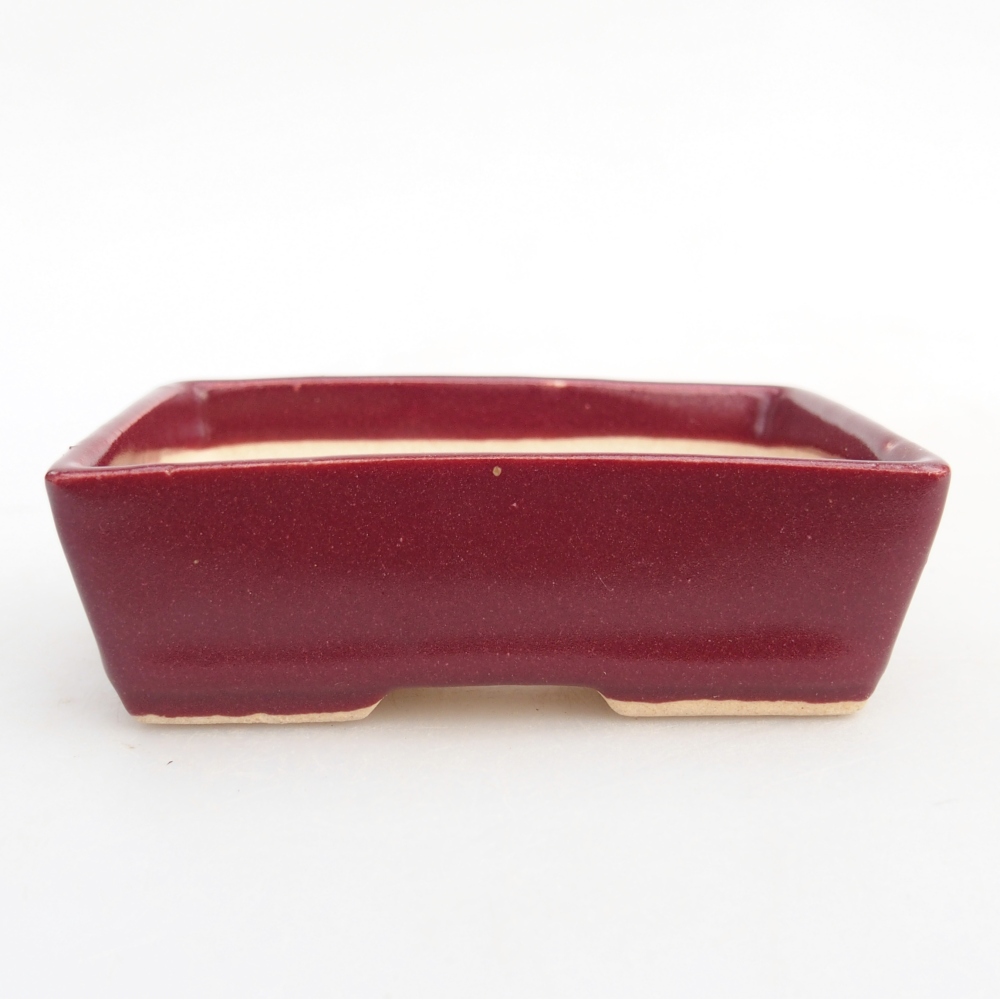 Mini bonsai bowl 8 x 6 x 2,5 cm, burgundy