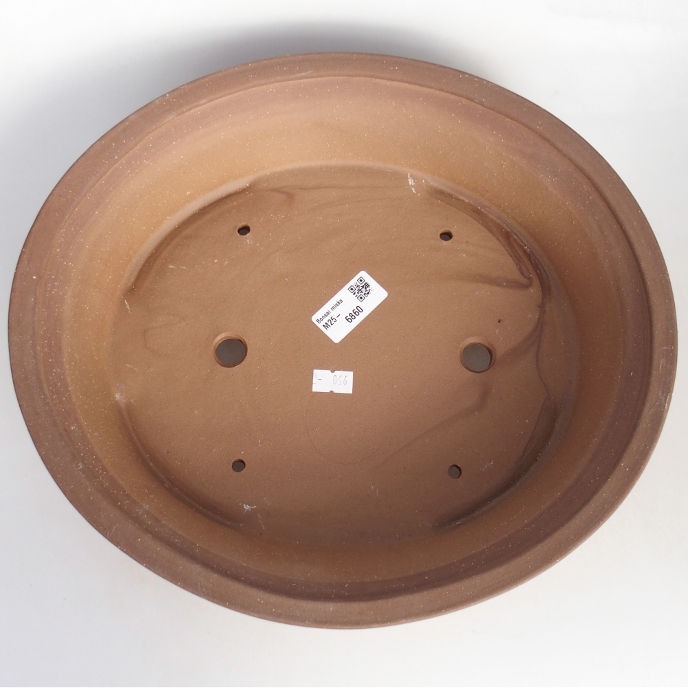Ceramic bonsai bowl 32 x 29 x 7 cm, brown