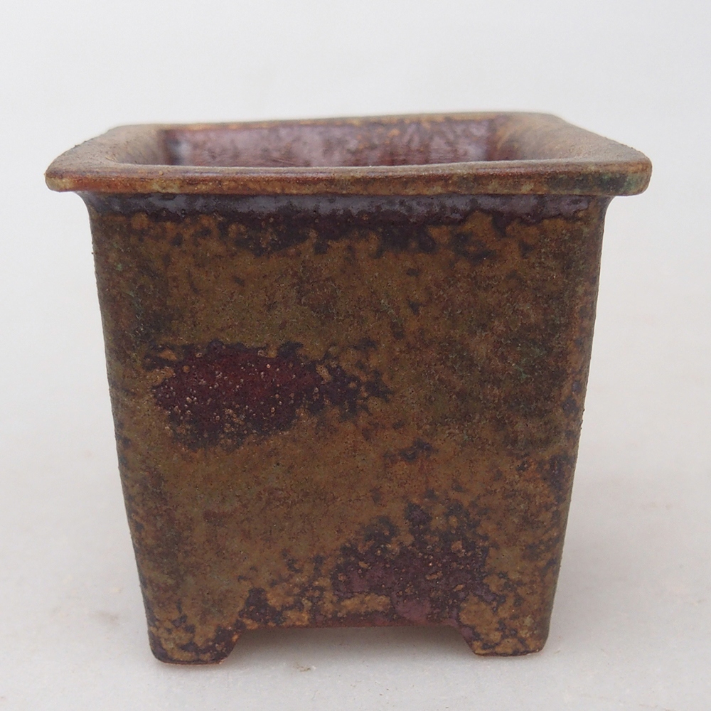 Ceramic bonsai bowl 5,5 x 5,5 x 5,5 cm, brown