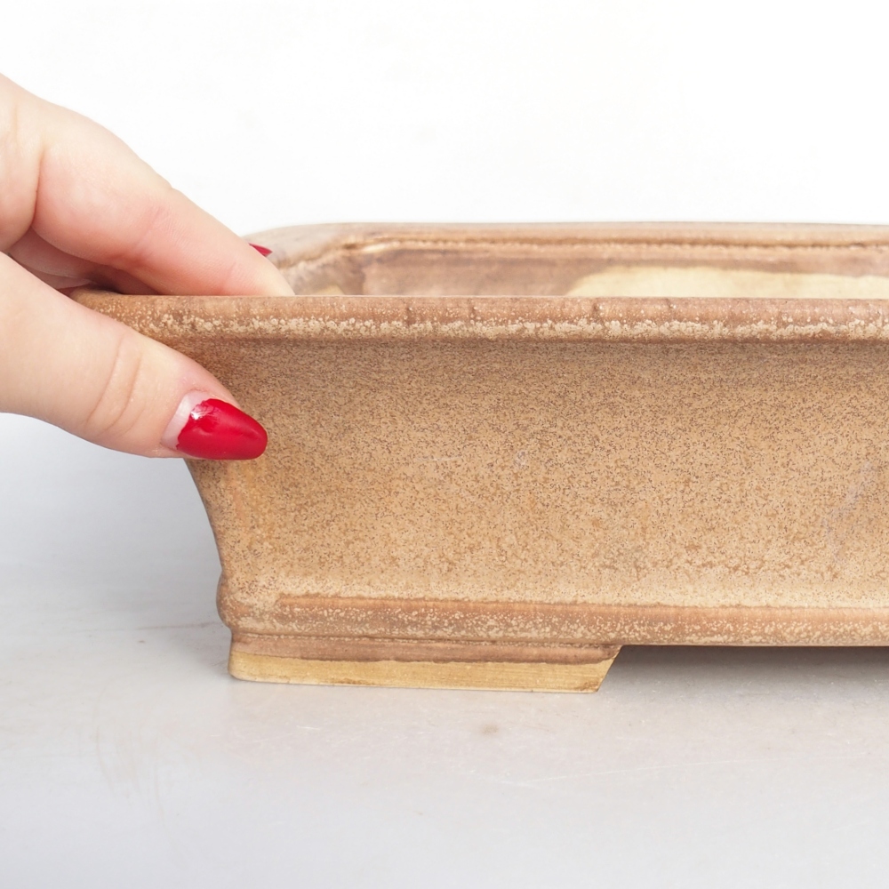 Ceramic bonsai bowl 29,5 x 24,5 x 8 cm, pink