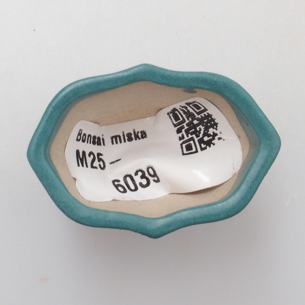 Ceramic bonsai bowl 3 x 4,5 x 2,5 cm, color blue