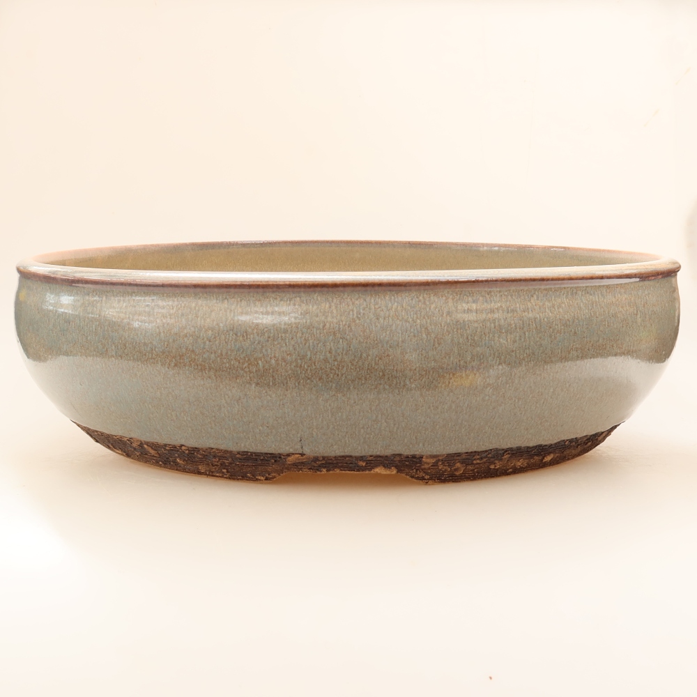 Ceramic bonsai pot, 35 x 35 x 9.5 cm, gray - IN-STORE PICKUP ONLY or pallet shipping