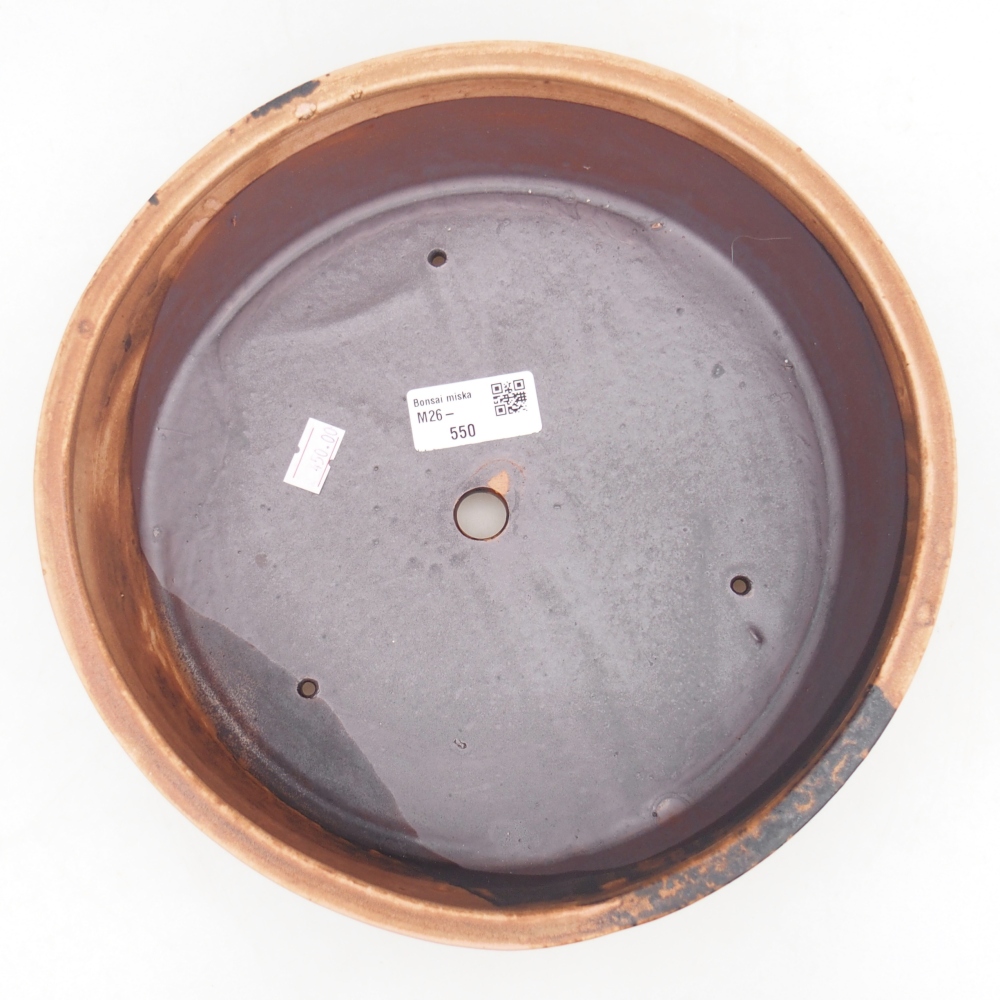 Ceramic bonsai bowl 24,5 x 24,5 x 7 cm, pink