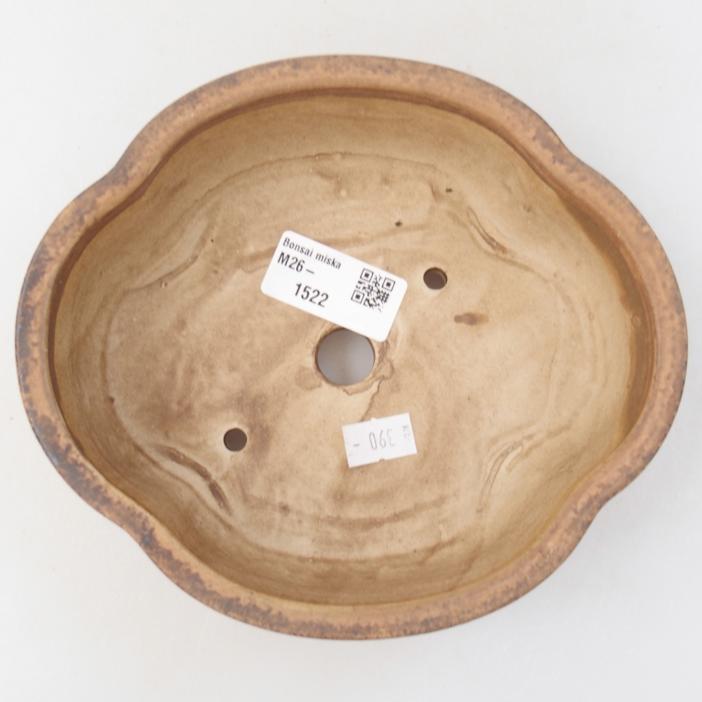 Ceramic bonsai bowl 17 x 15 x 5,5 cm, pink