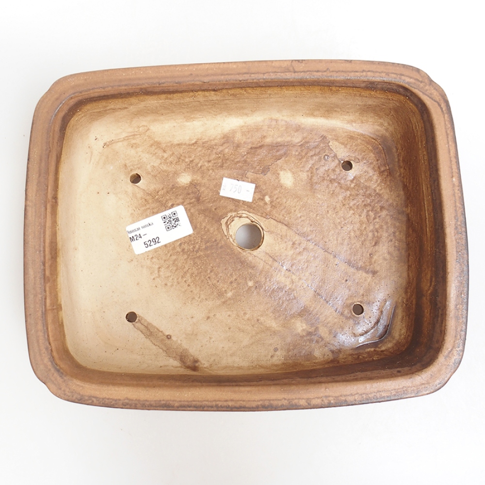 Ceramic bonsai bowl  25 x 20 x 7,5  cm, color  pink