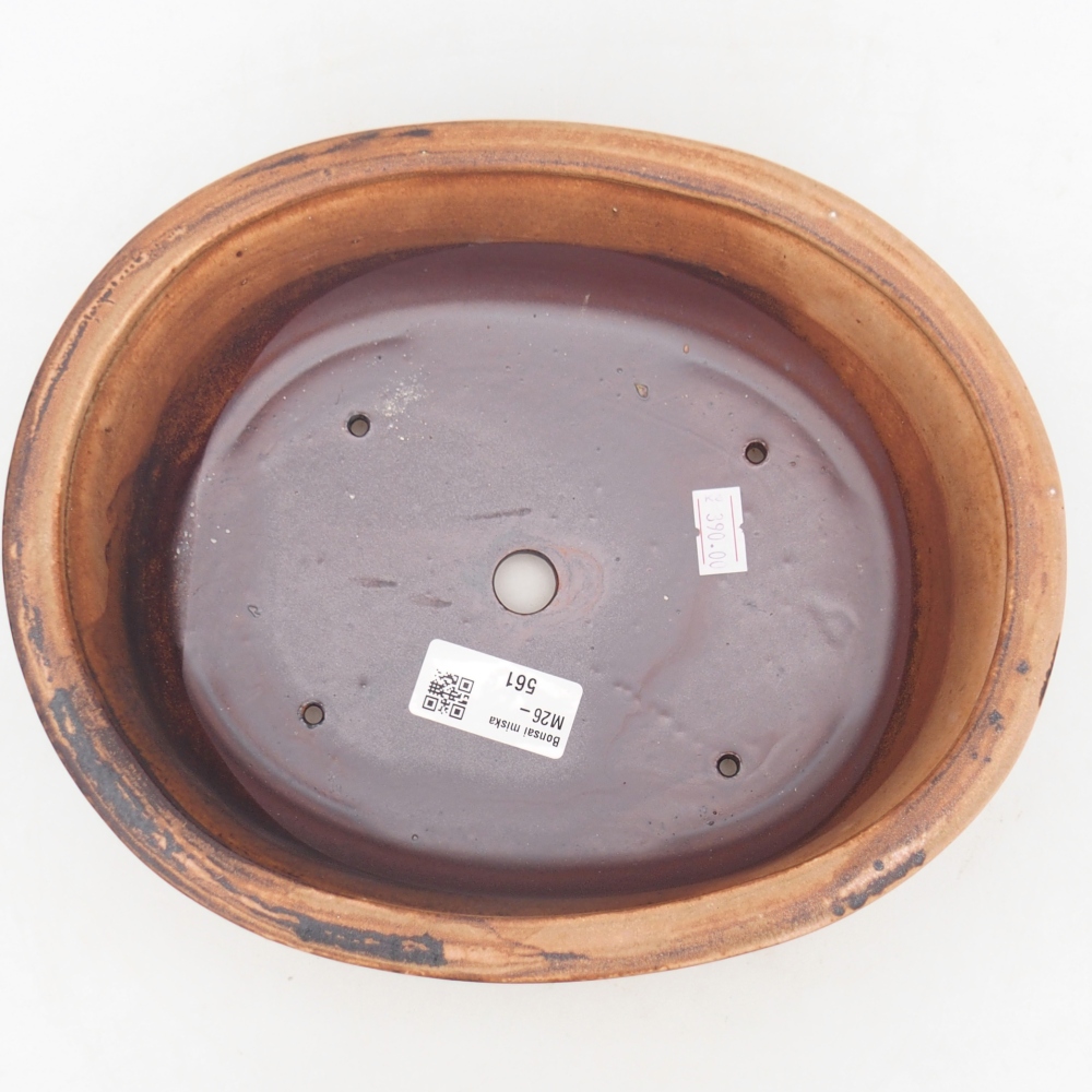 Ceramic bonsai bowl 23 x 19 x 7 cm, pink