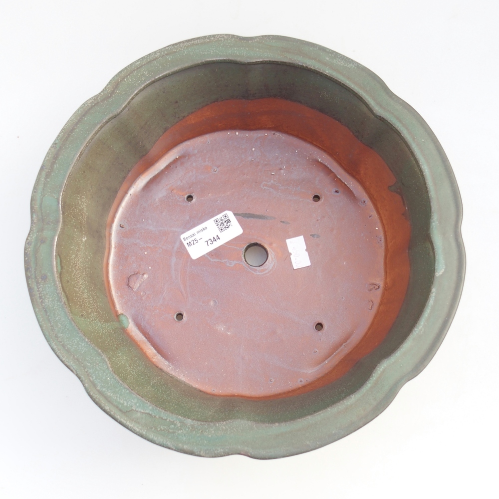 Ceramic bonsai bowl 26 x 26 x 8,5 cm, grey