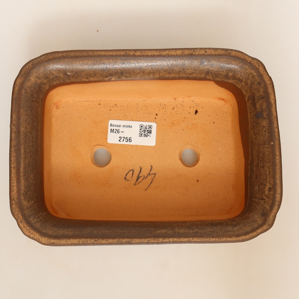 Ceramic Bowl, 20 x 15.5 x 5.5 cm, brown