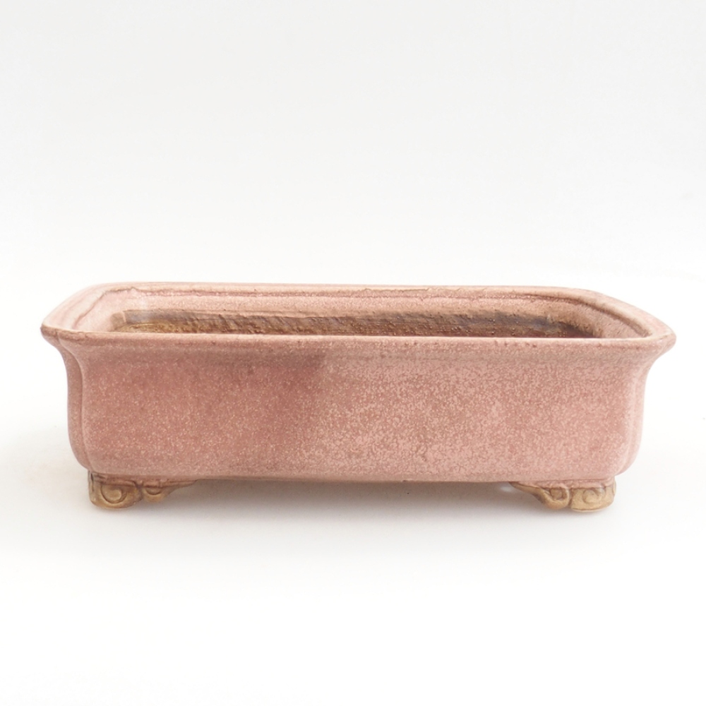 Ceramic bonsai bowl 24,5 x 19 x 7 cm, pink