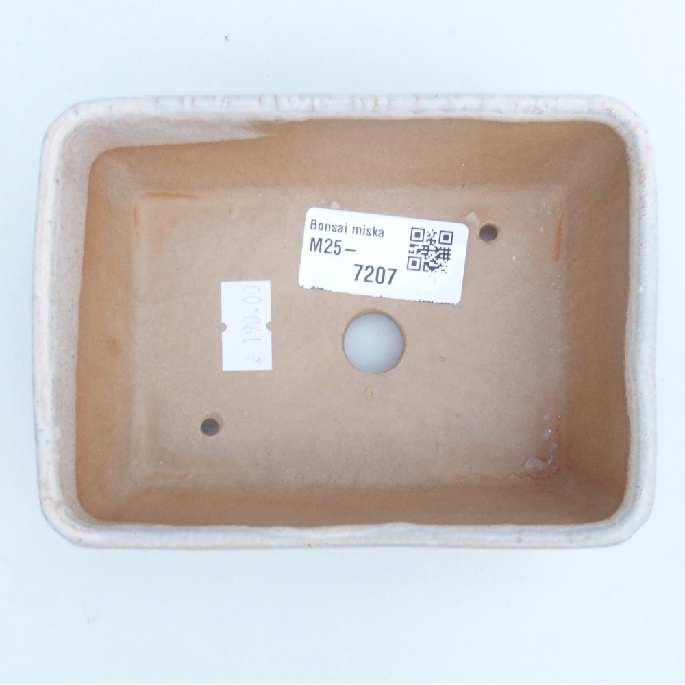 Ceramic bonsai bowl 13 x 10 x 5 cm, colour beige