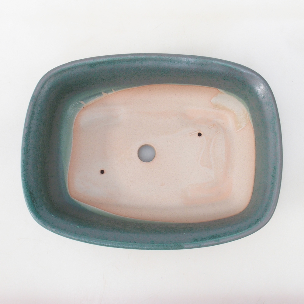 Bonsai bowl H09 - 30 x 23 x 7.5 cm. - green