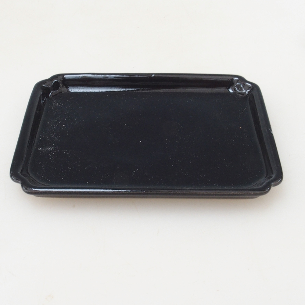 Bonsai bowl rectangle D5-S - 11.5 x 8.5 x 1 cm - black