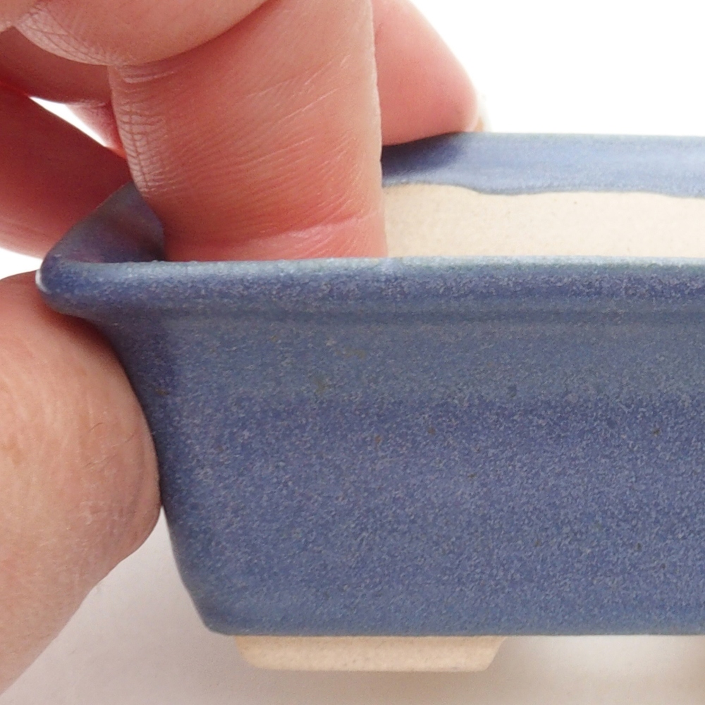 Mini bonsai bowl 8 x 6 x 3  cm, color blue