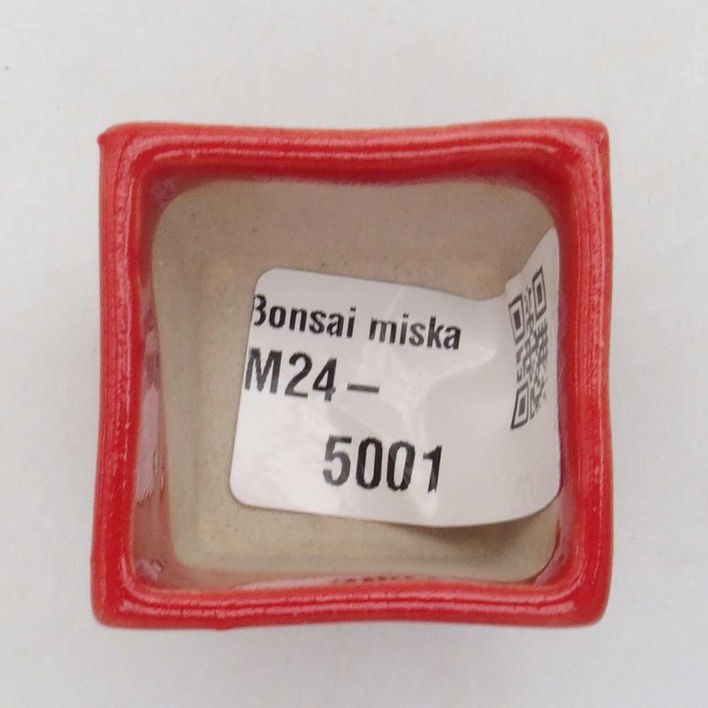 Mini bonsai bowl  3,5 x 3,5 x 3 cm, color red