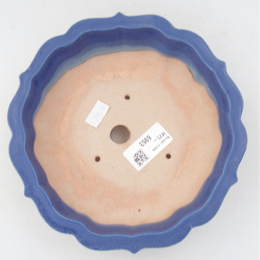 Ceramic bonsai bowl 19 x 19 x 5 cm, colour blue