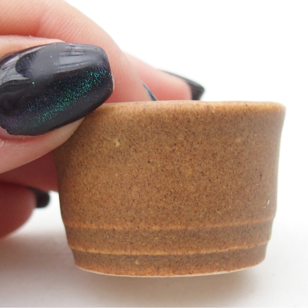 Mini bonsai bowl 4 x 4 x 2 cm, brown