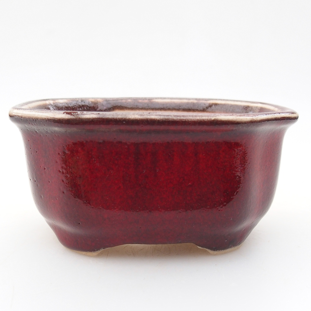 Mini bonsai bowl 9 x 7 x 3,5 cm, colour red