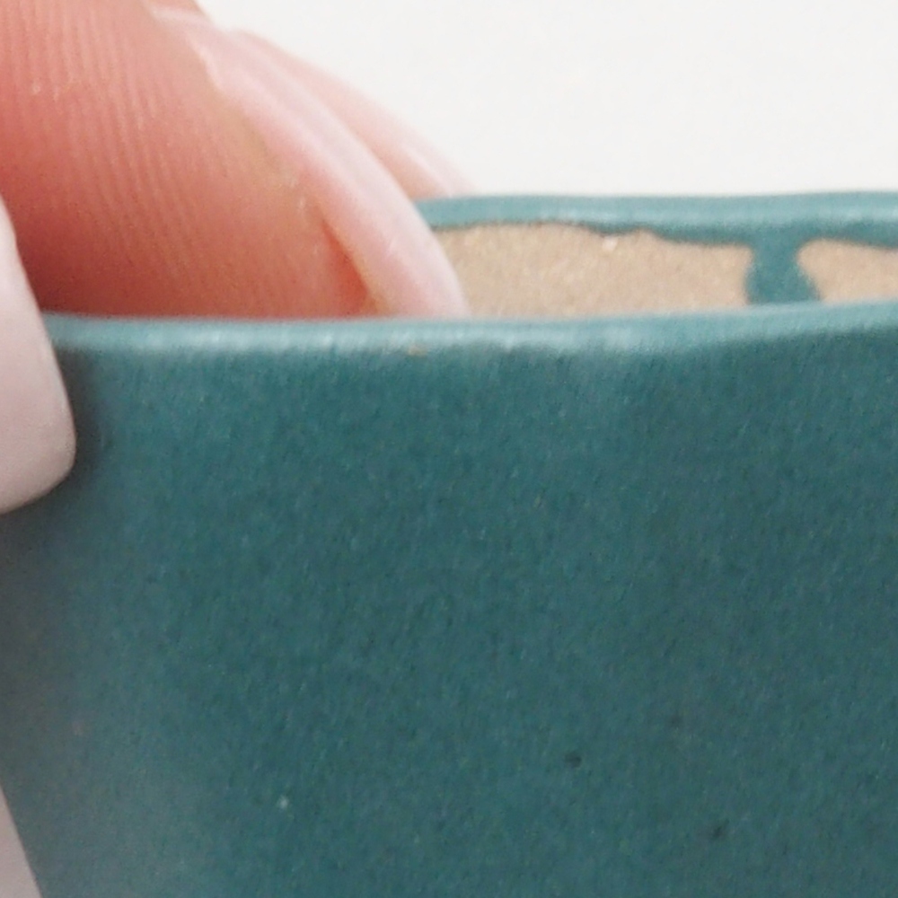 Ceramic bonsai bowl 3 x 4,5 x 2,5 cm, color blue