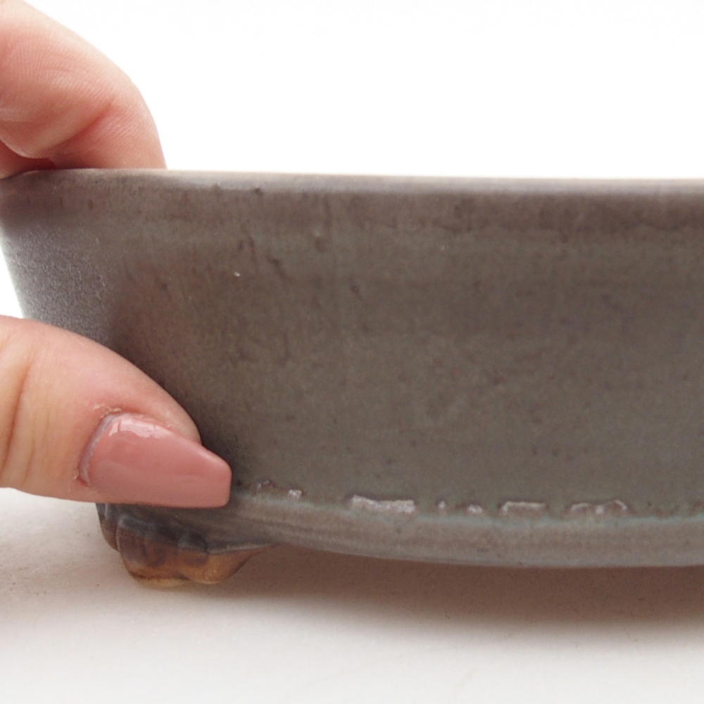 Ceramic bonsai bowl 17,5 x 17,5 x 5 cm, colour blue