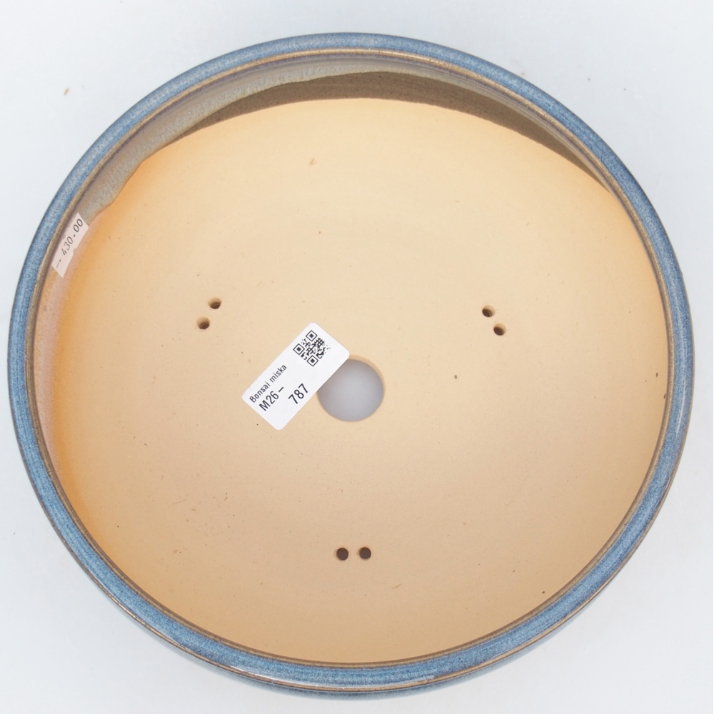 Ceramic bonsai bowl 22 x 22 x 7,5 cm, colour blue