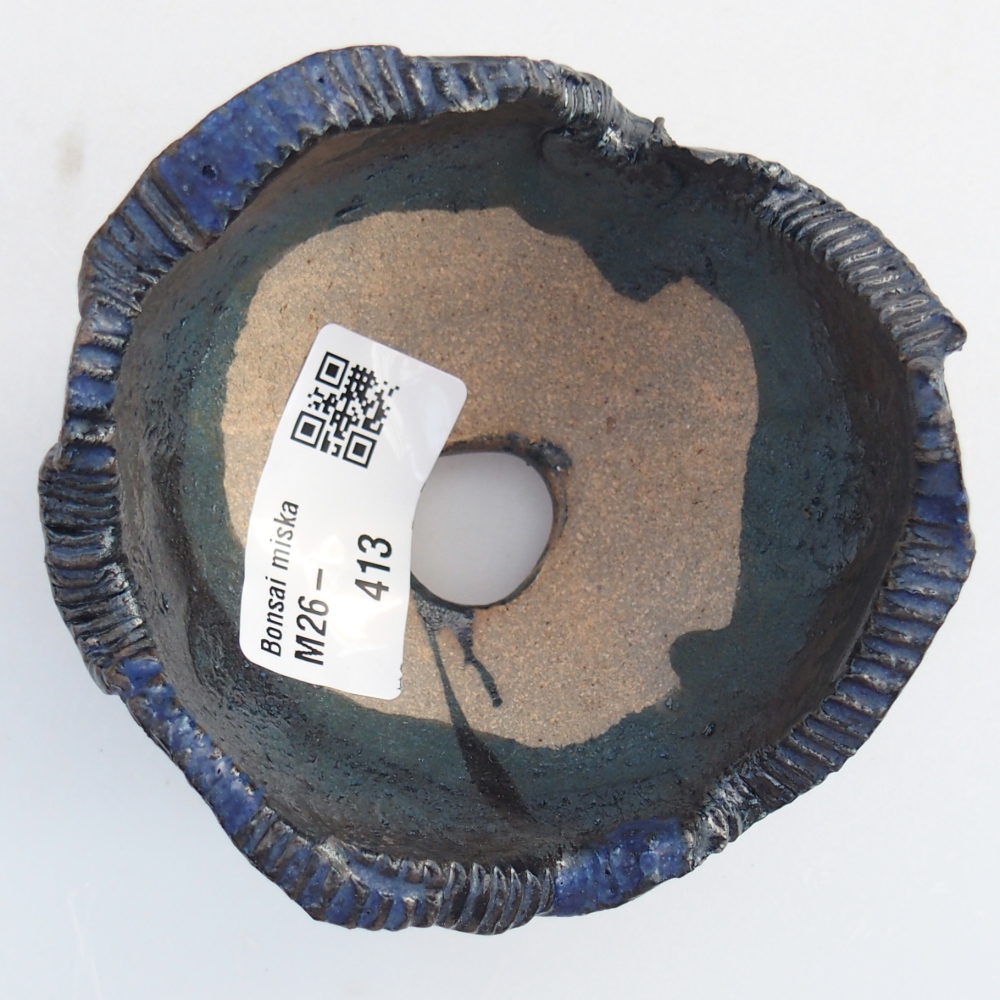 Ceramic shell 8,5 x 8,5 x 6 cm , colour blue