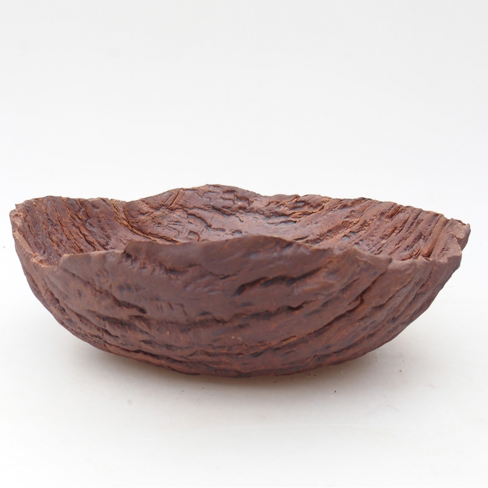 Ceramic Shell 19 x 19 x 6,5 cm , colour brown