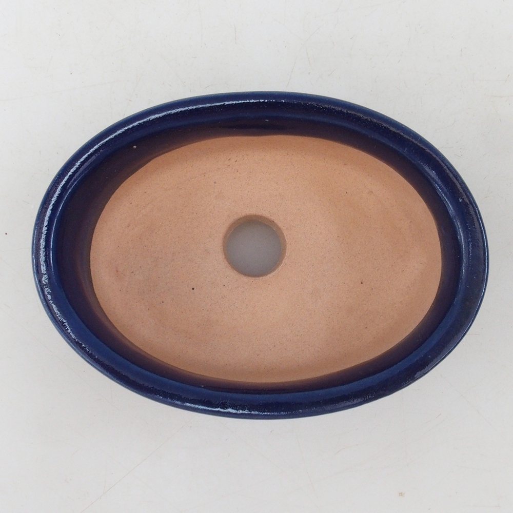 Bonsai bowl H04 - 10.5 x 7.5 x 3 cm. - blue