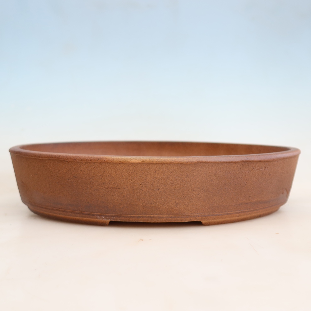 Ceramic bonsai pot, 37 x 30 x 7 cm, brown