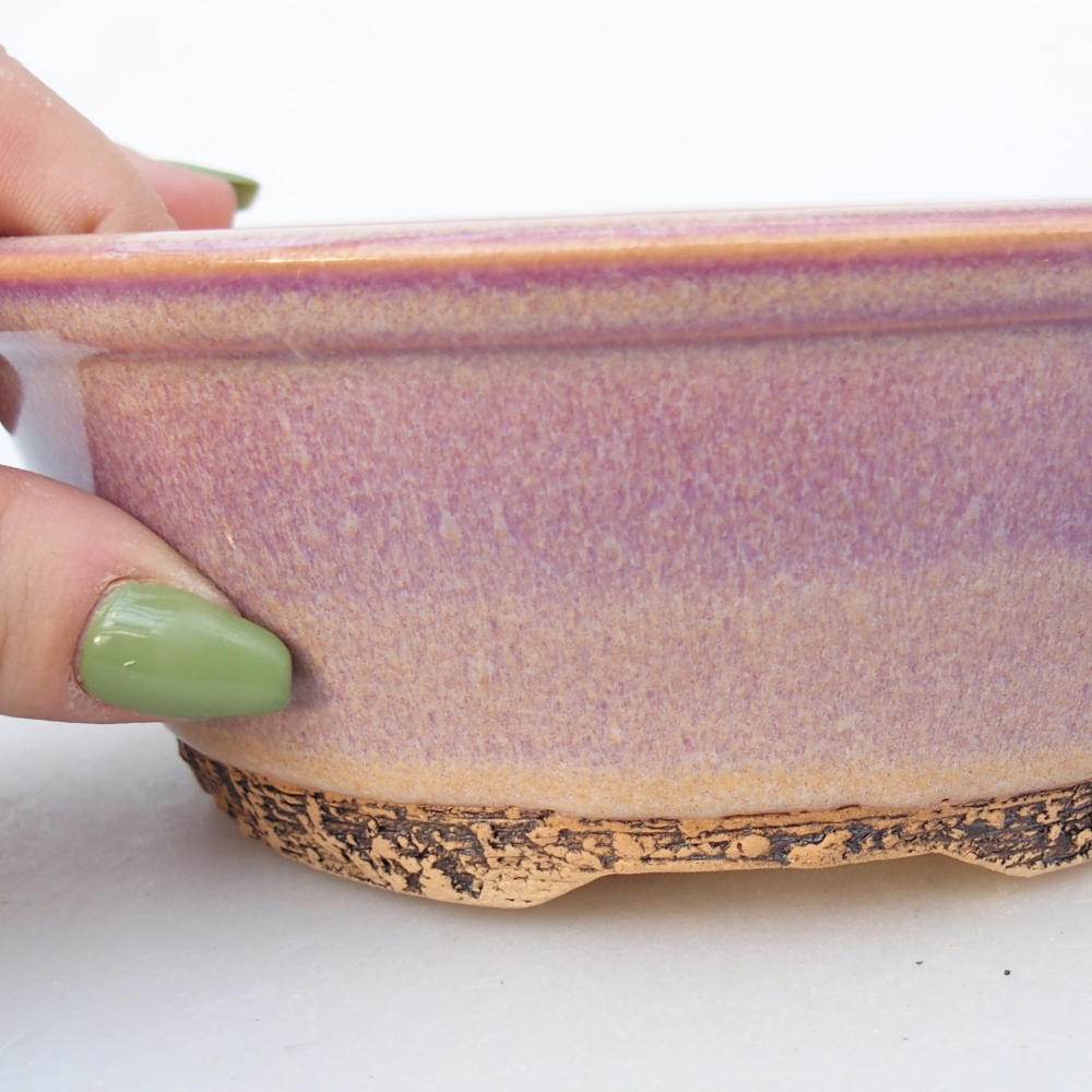 Ceramic bonsai bowl 16,5 x 16,5 x 5,5 cm, colour purple