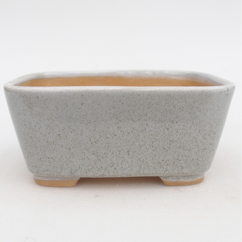 Ceramic bonsai bowl 13,5 x 10,5 x 6 cm, grey