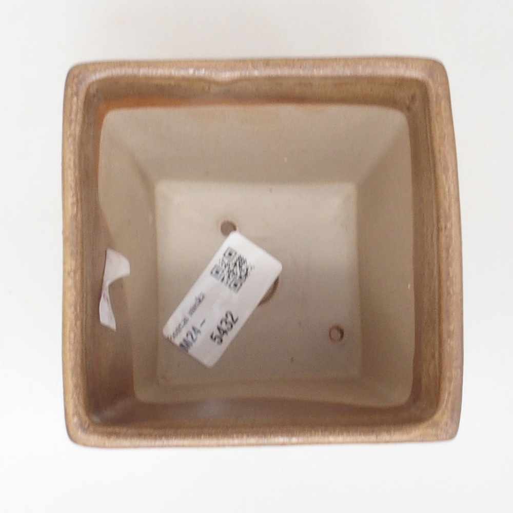 Ceramic bonsai bowl 9 x 9 x 12 cm, color brown