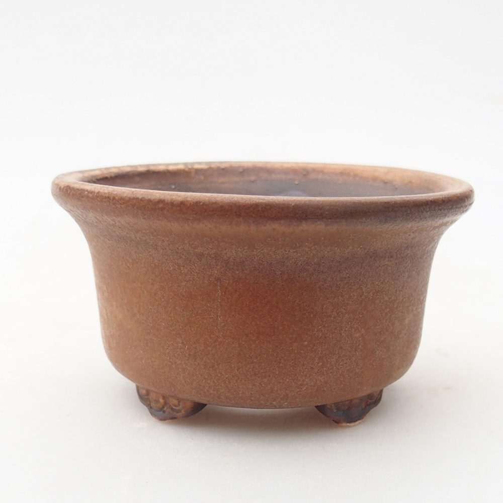Ceramic bonsai bowl 9 x 9 x 3,5 cm, color brown