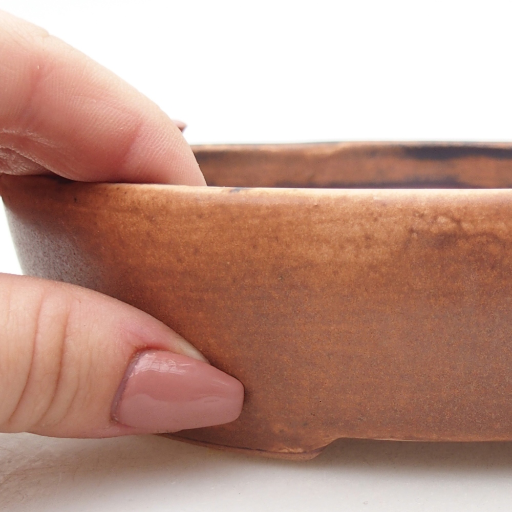 Ceramic bonsai bowl 17 x 14 x 4 cm, pink