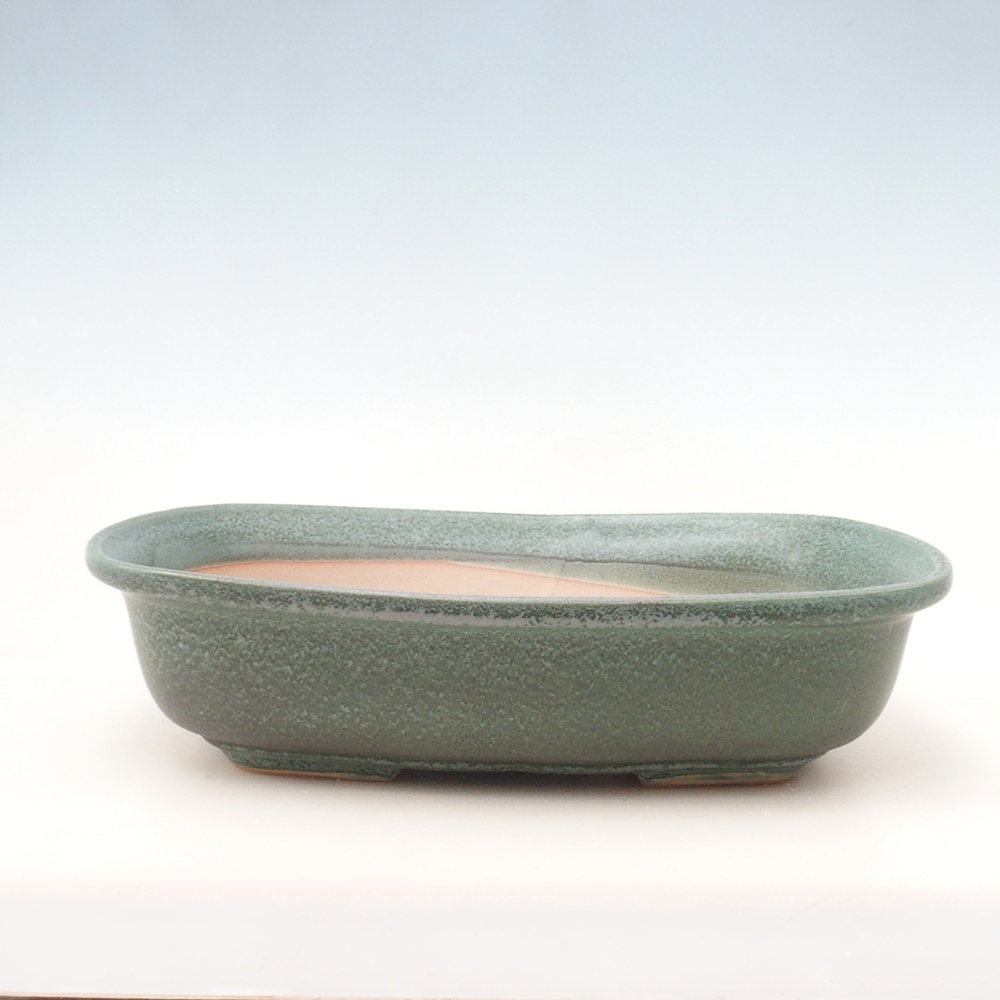 Bonsai bowl H10 - 37 x 28 x 9 cm. - green