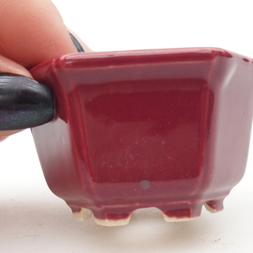 Mini bonsai bowl 5 x 4,5 x 3 cm, burgundy
