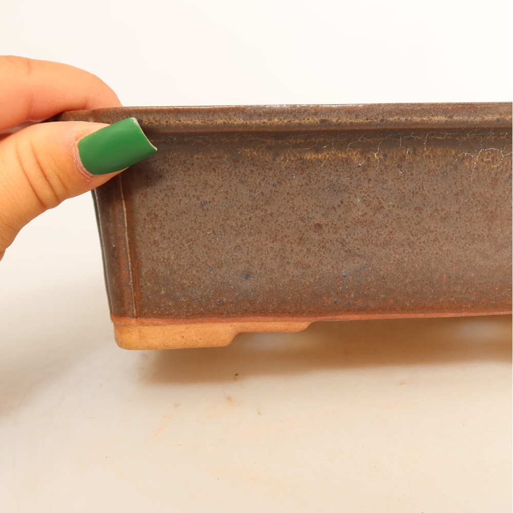 Ceramic Bowl, 20 x 15.5 x 5.5 cm, brown